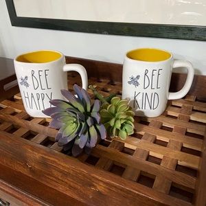 Rae Dunn BEE HAPPY & BEE KIND Mugs